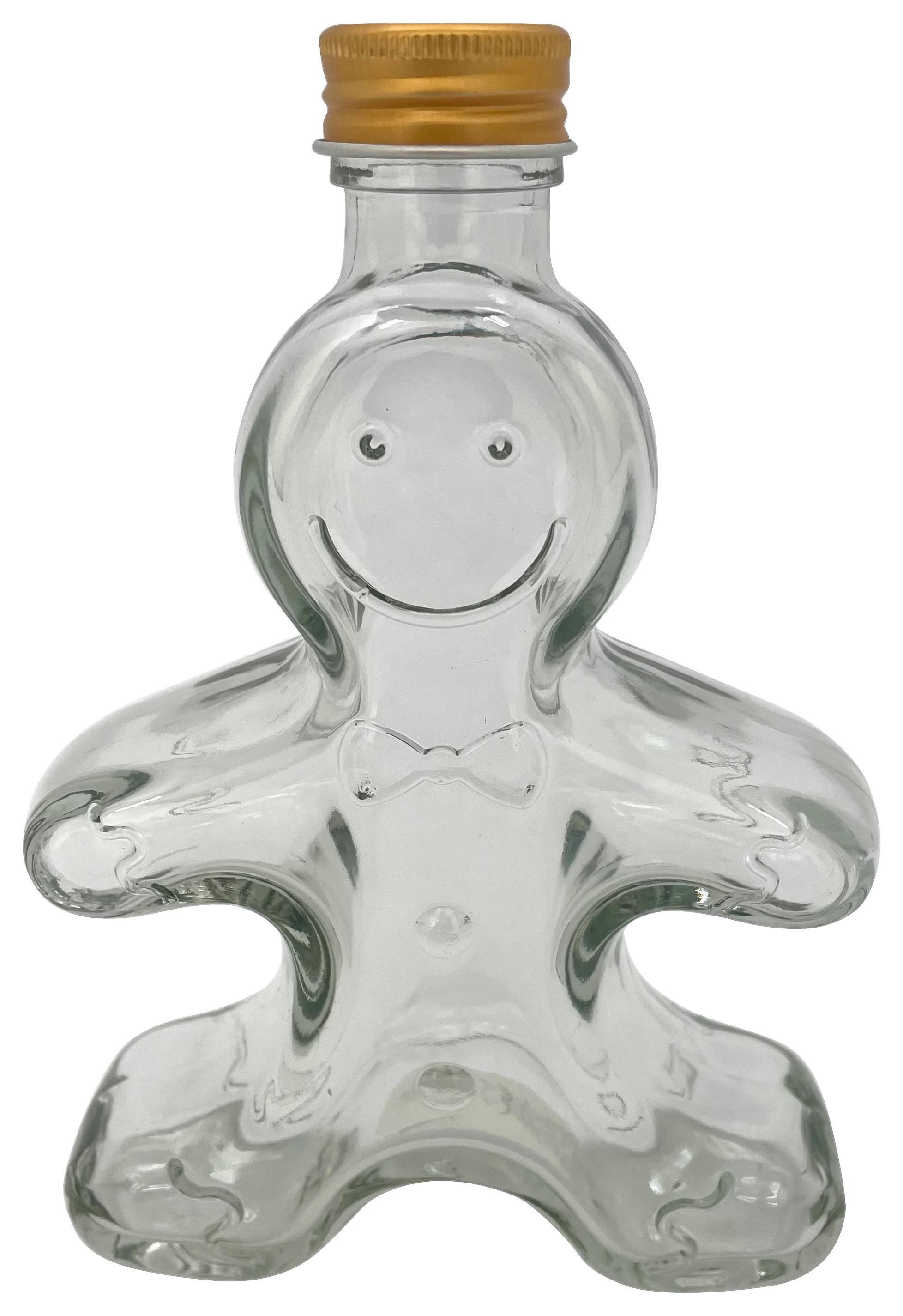 Dekoflasche Brandy Transparent - Transparent, KONVENTIONELL, Glas/Metall (12/17,5/4cm) - Mömax