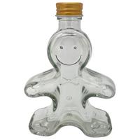 Dekoflasche Brandy Transparent - Transparent, KONVENTIONELL, Glas/Metall (12/17,5/4cm) - Mömax