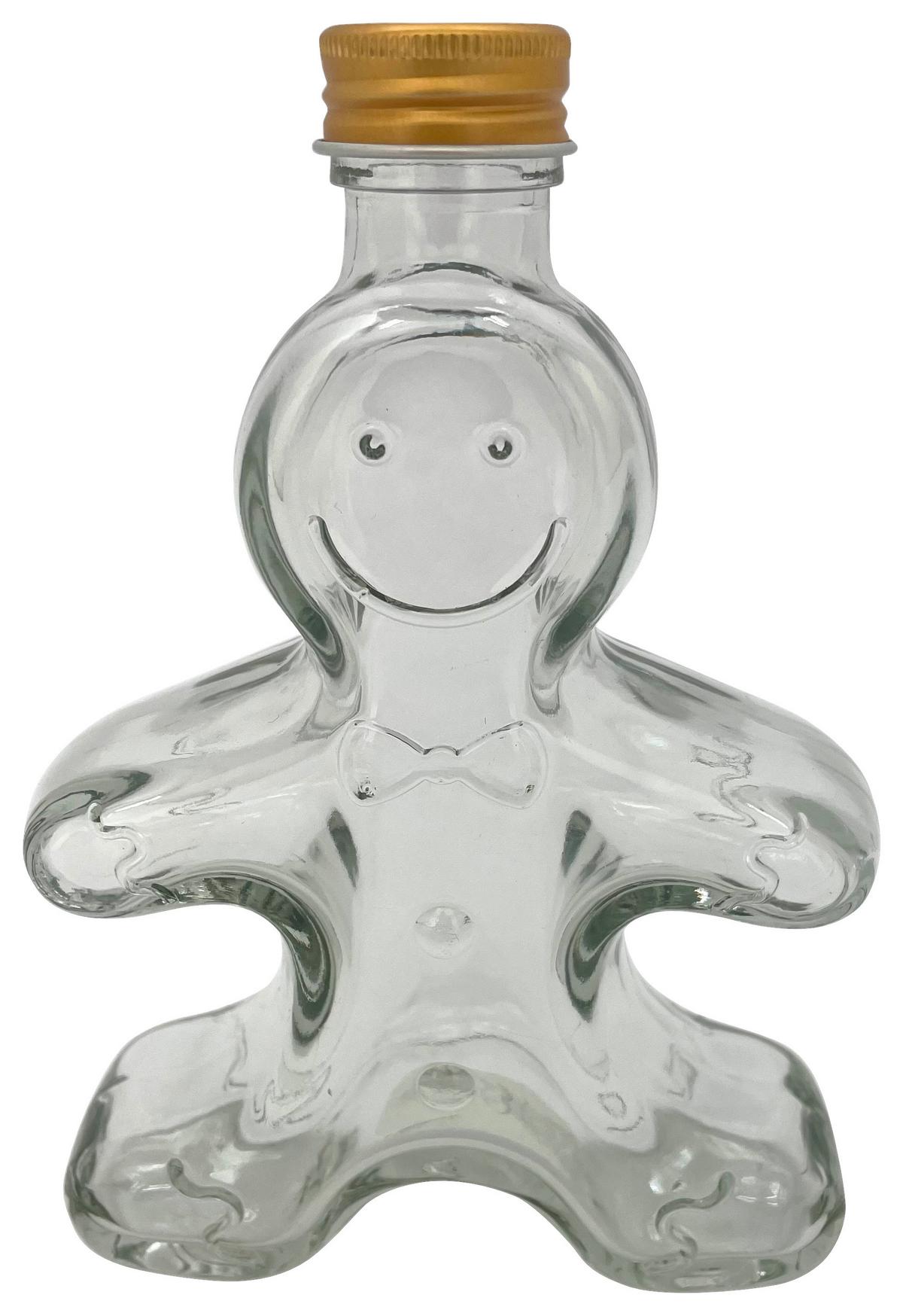 Dekoflasche Brandy Transparent - Transparent, KONVENTIONELL, Glas/Metall (12/17,5/4cm) - Mömax