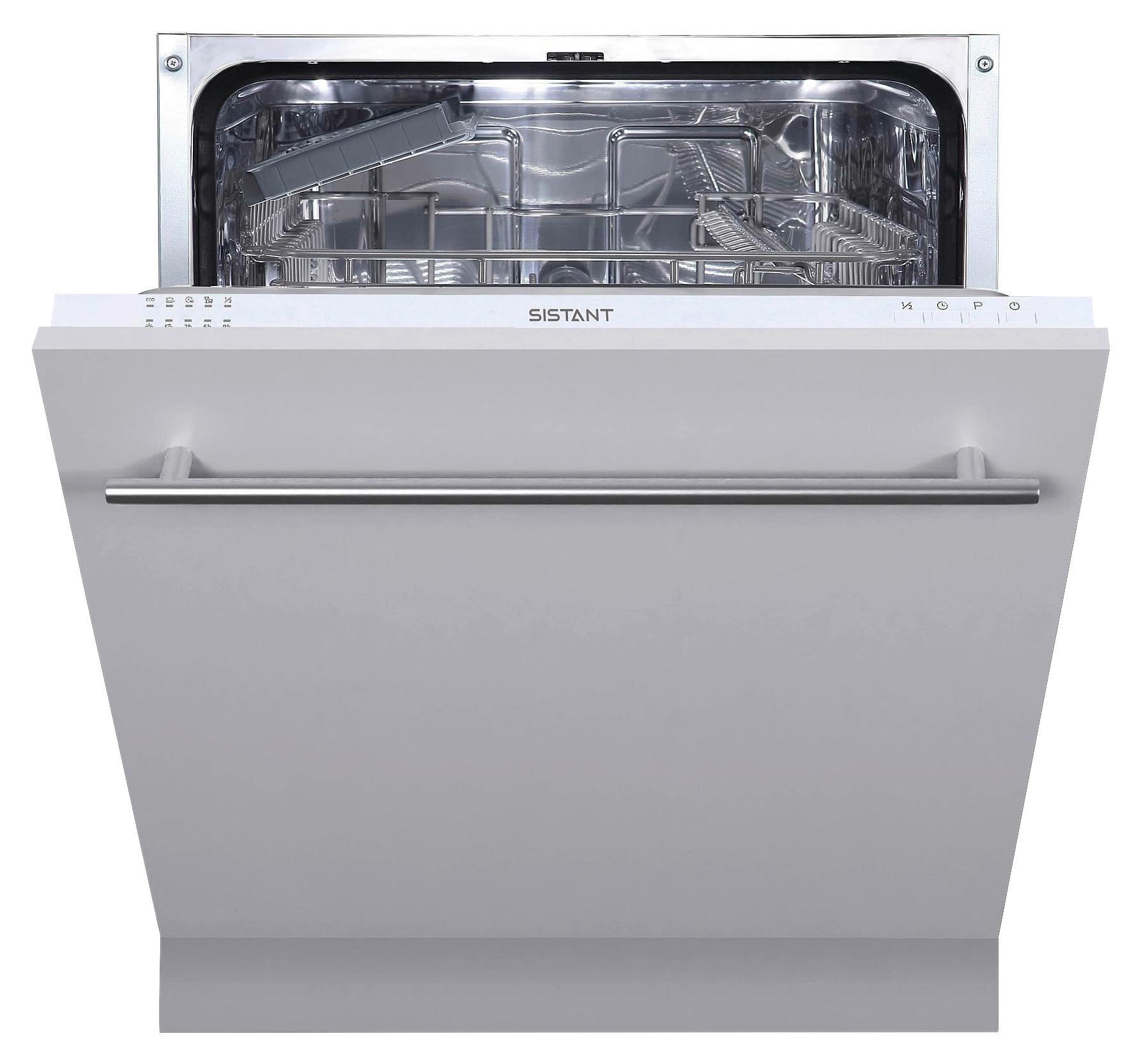Geschirrspüler Sistant Weiß - Weiß, Natur, Metall (59,8/81,5-86,5/55cm) - Sistant
