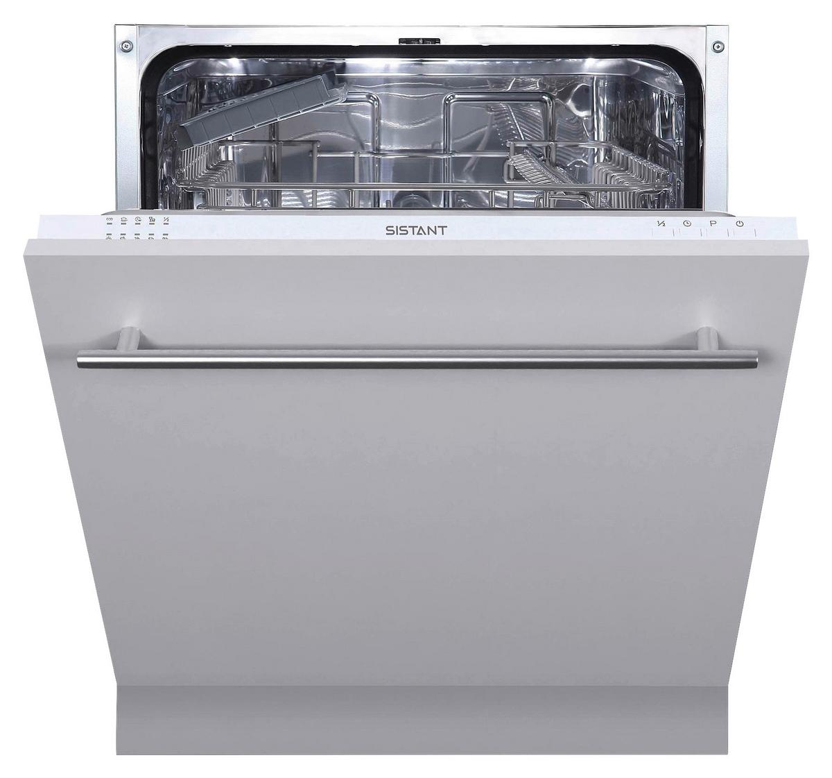 Geschirrspüler Sistant Weiß - Weiß, Natur, Metall (59,8/81,5-86,5/55cm) - Sistant