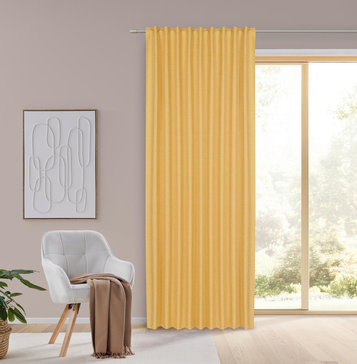 Fertigvorhang Ulrich In Gelb Ca. 135x245cm - Gelb, Textil (135/245cm) - Modern Living