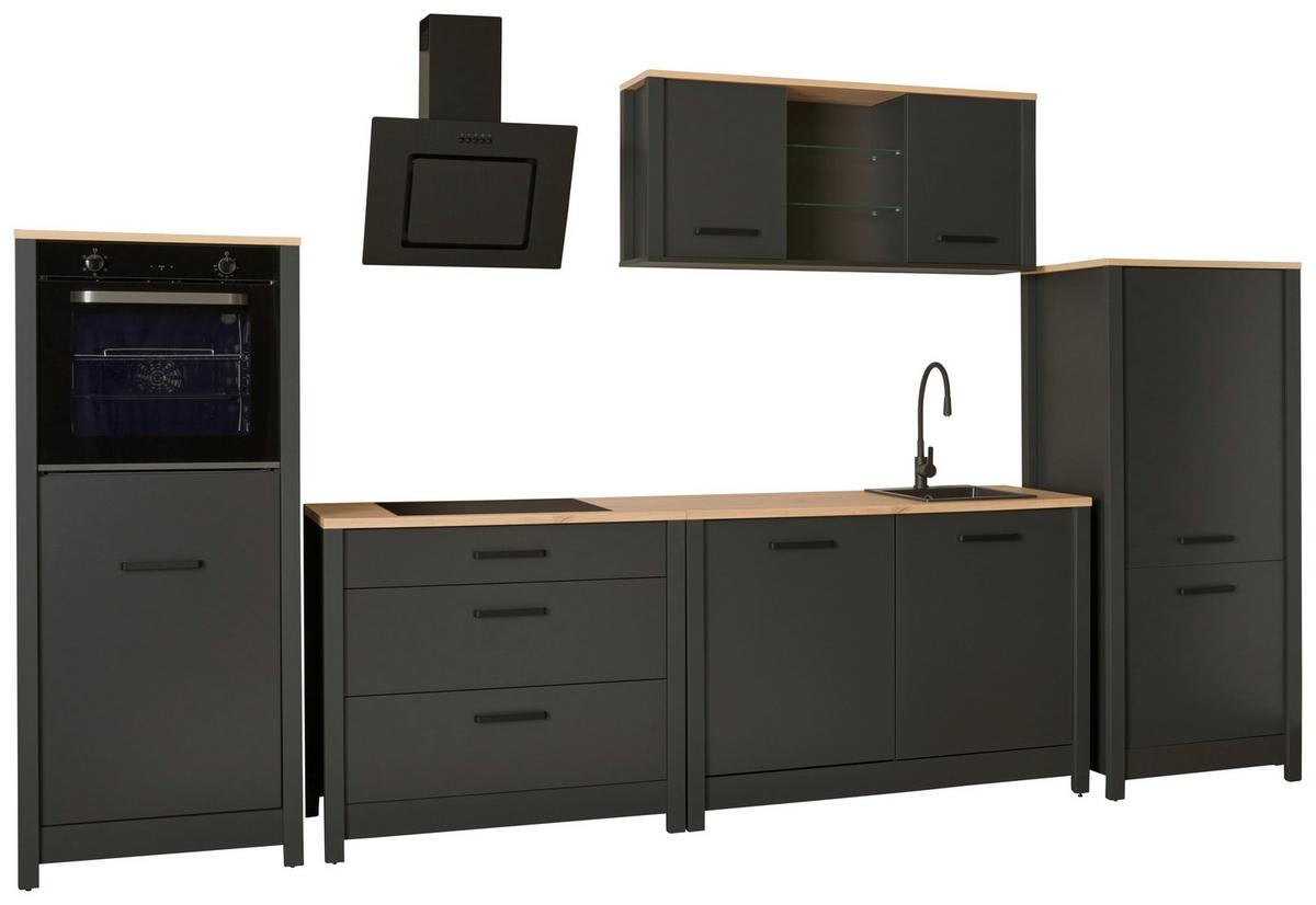Geräteumbauschrank Venet, Anthrazit/Artisan Eiche - Anthrazit/Schwarz, ROMANTIK / LANDHAUS, Holzwerkstoff/Metall (70/167/60cm) - Mömax