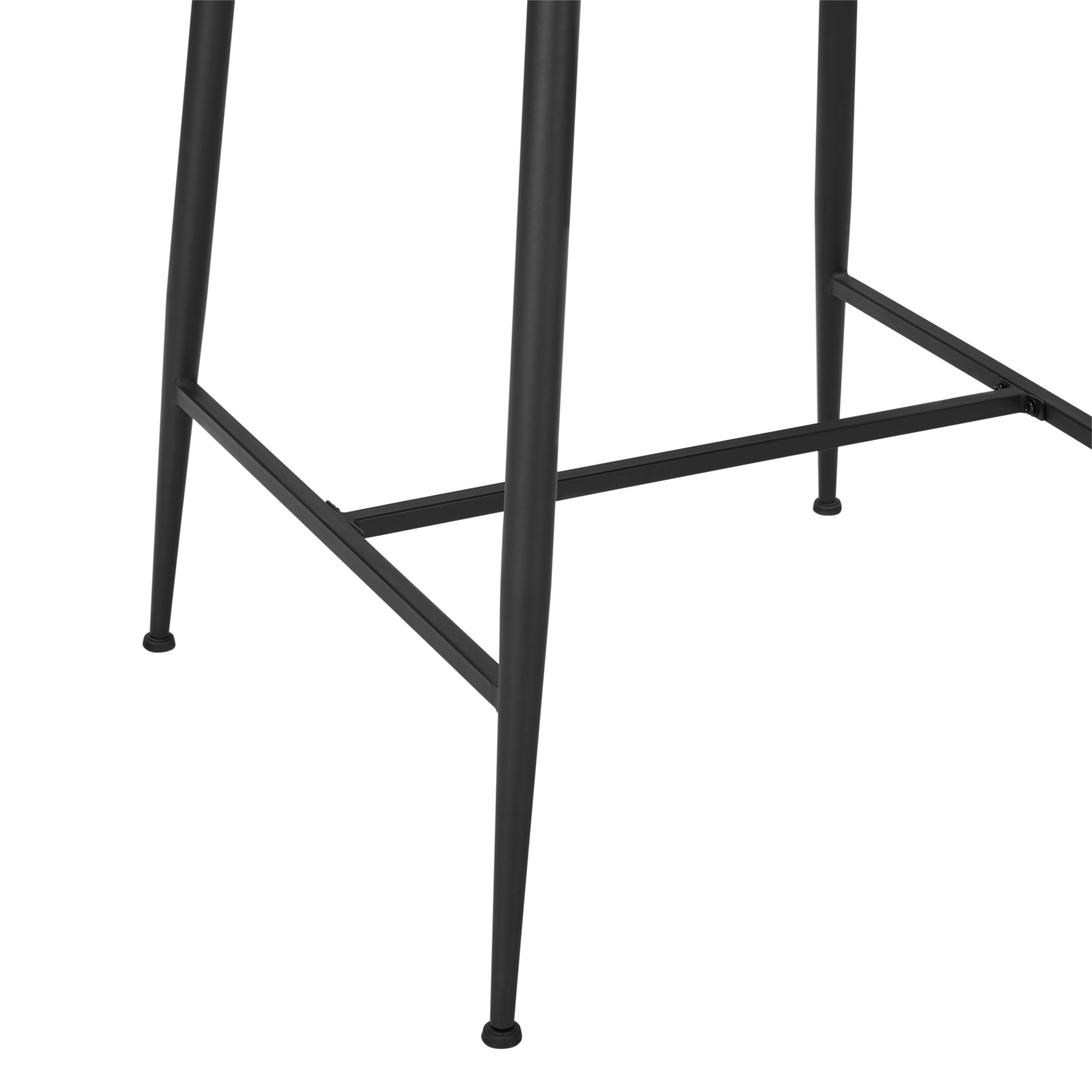 BARBORD STUARD 2 - svart/naturfärgad, Modern, metall/trämaterial (80/108/80cm) - Mömax
