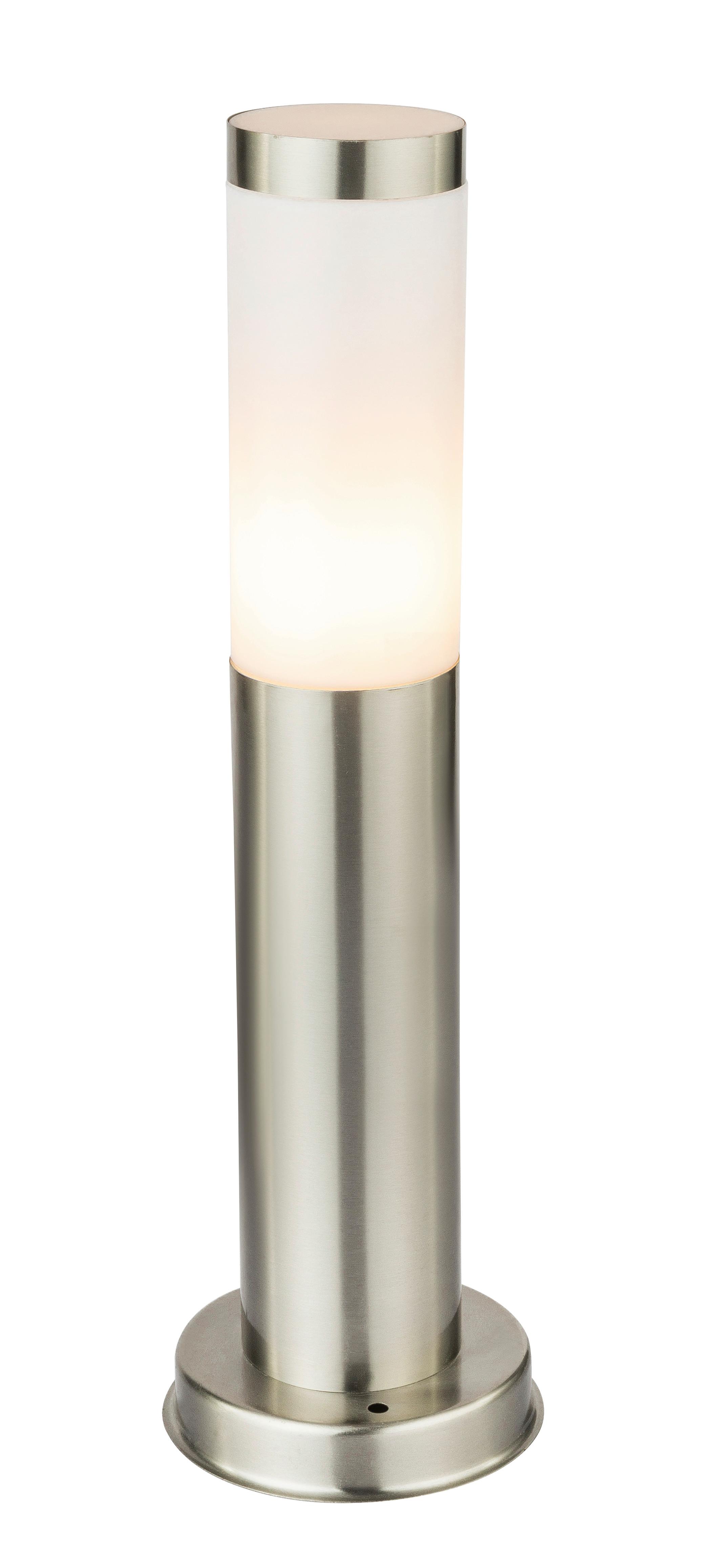 LED-Außenleuchte Boston max. 9 Watt - Edelstahlfarben/Opal, Basics, Kunststoff/Metall (13,1/45cm) - Globo
