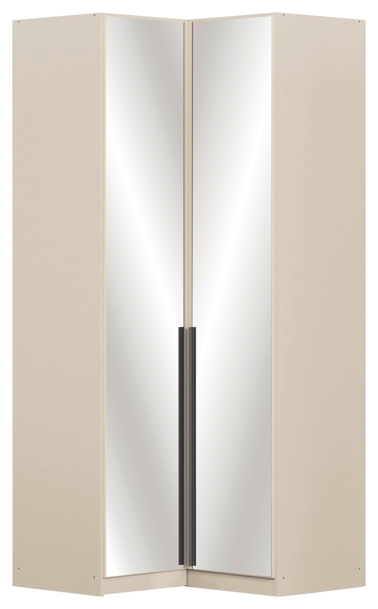 Drehtürenschrank Alabama Champagner - Champagner/Grau, MODERN, Glas/Holzwerkstoff (100/229/102cm) - Rauch Möbel