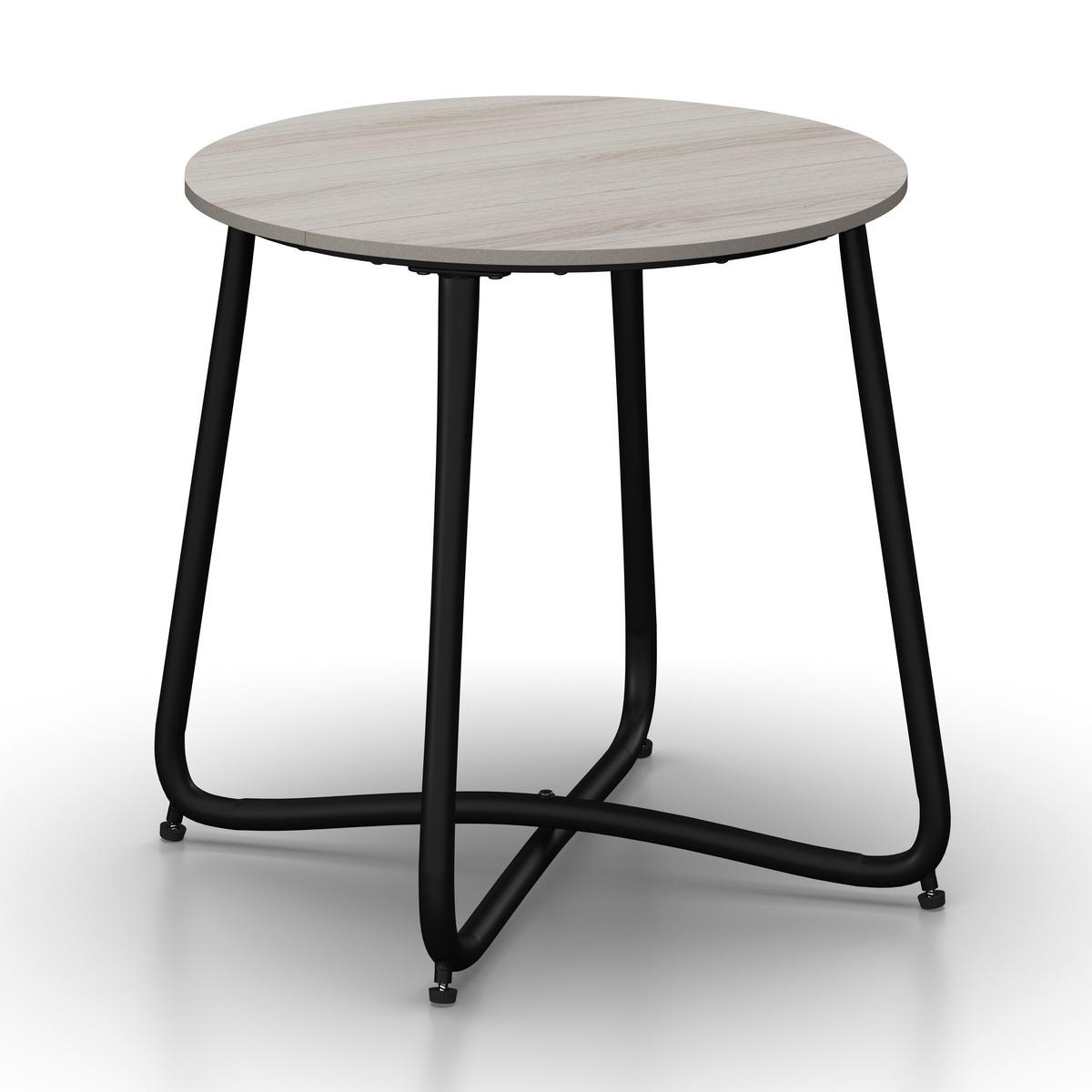 Gartenbeistelltisch Pine Grau/Schwarz - Schwarz/Grau, MODERN, Kunststoff/Metall (50/49,5/50cm) - Bessagi Garden