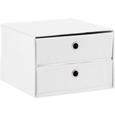 Schubladenbox Amana in Weiß mit 2 Laden - Weiß, MODERN, Textil/Metall (32/21,5/32cm) - MÖMAX modern living