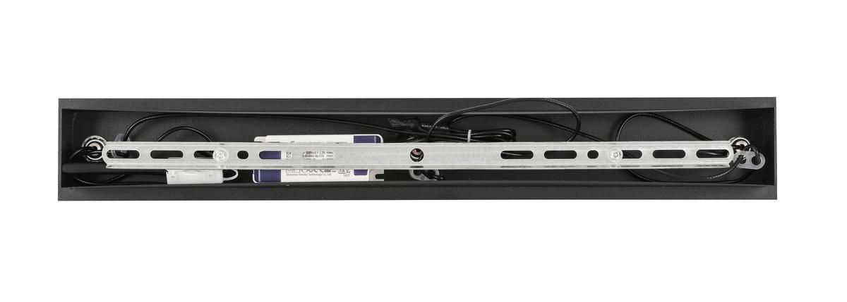 Lampă suspendată cu LED WILM - alb/negru, Modern, plastic/metal (65/15/120cm) - Modern Living