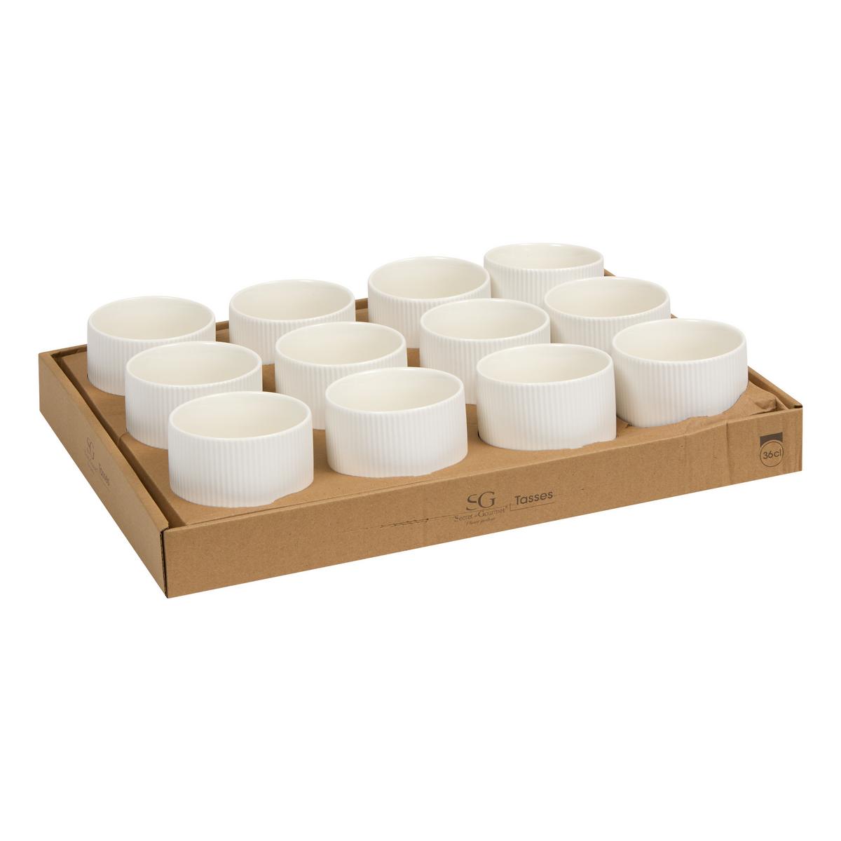 Šolja Strata, 360ml - bela, Osnovno, keramika (360ml)