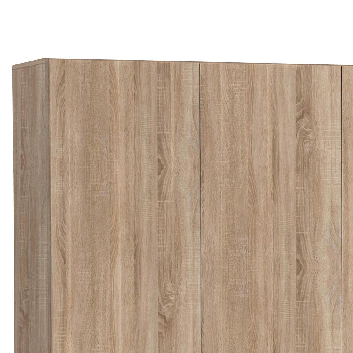 Omara S Klasičnimi Vrati Base 4, Barva Hrasta - barve hrasta/barve aluminija, Konvencionalno, umetna masa/leseni material (161/176/53cm) - P & B