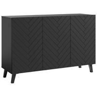 Sideboard Phuket ca. 120x78 cm Schwarz - Schwarz, Design, Holzwerkstoff/Kunststoff (120/78/39,1cm) - Livetastic