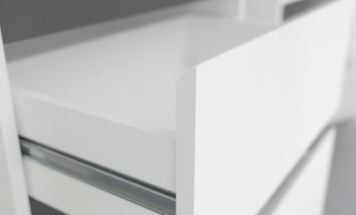 Garderobenschrank Torino ca. 76x102x35 cm Weiß/Grau - Silberfarben/Grau, KONVENTIONELL, Holzwerkstoff/Kunststoff (76/102/35cm) - MID.YOU