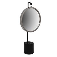 Tischspiegel Eleganca ca. 30x65x13 cm Schwarz/Silber - Silberfarben/Schwarz, MODERN, Glas/Metall (30/65/13cm) - Kayoom