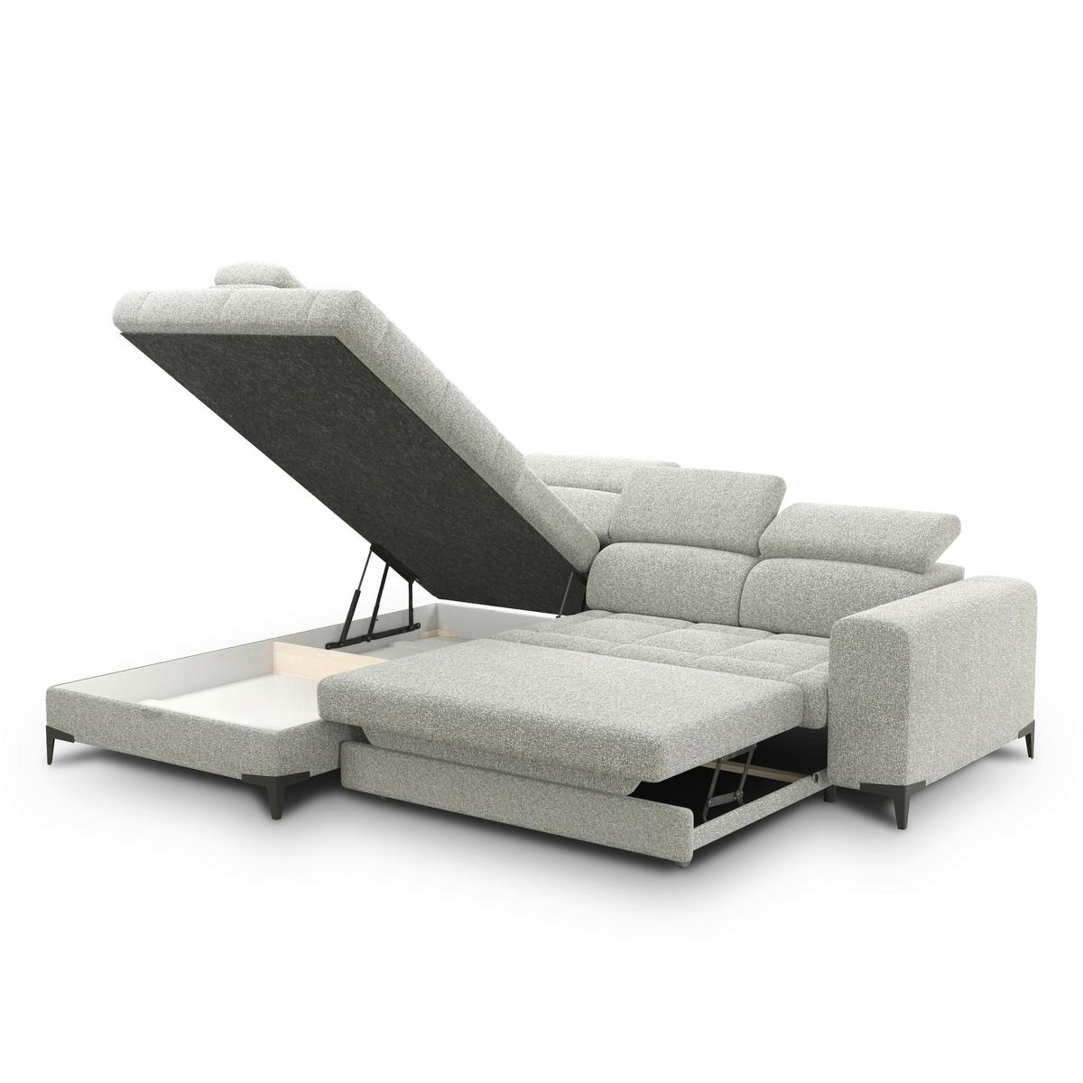 Ugaona Garnitura Mason - siva/bež, Moderno, drvo/metal (211/271cm) - Modern Living