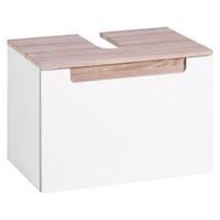Waschbeckenunterschrank Siena ca. 60x40 cm Weiss/Eiche - Weiß/Sonoma Eiche, MODERN, Holzwerkstoff (60/40/35cm) - Held
