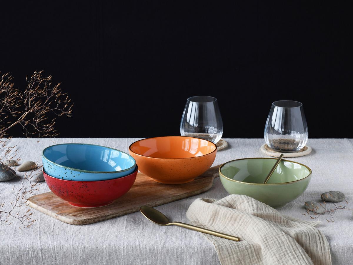 Set Posod Mediterran, 4-Delni - večbarvno, Design, keramika (16,5cm) - Creatable