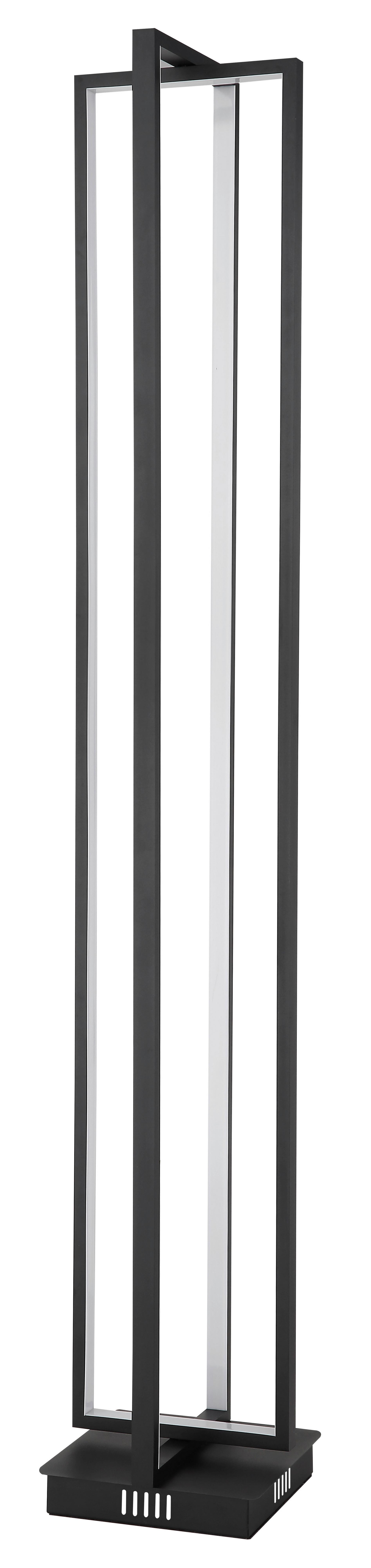 Stoječa Led-svetilka Flips, S Sijalko - črna/opal, Design, kovina/umetna masa (20/20/123cm) - Globo