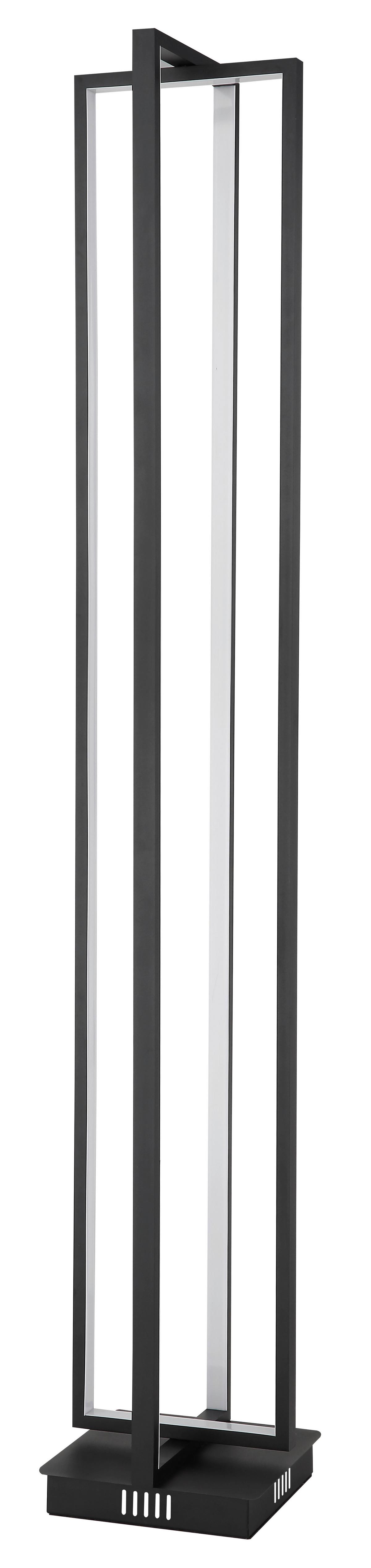 LED-Stehleuchte Flips Schwarz/Opal max. 43 Watt - Opal/Schwarz, Design, Kunststoff/Metall (20/20/123cm) - Globo