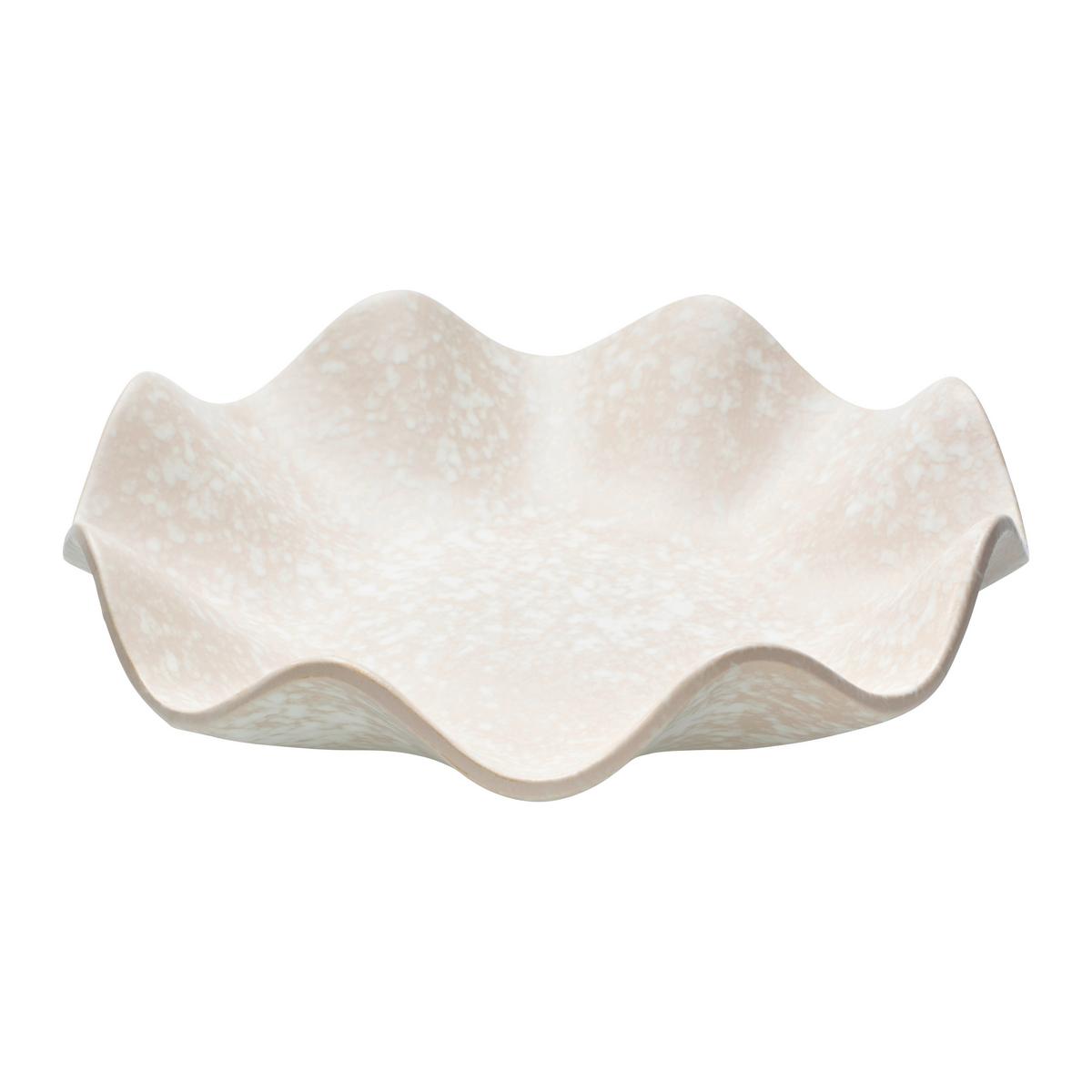 Obstschale Shiny Silver Creme - Creme, MODERN, Keramik (32,5/8,5cm) - Mömax