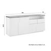 SIDEBOARD CARLOS - vit/ekfärgad, Modern, trä (180/80,5/42cm) - Bessagi Home