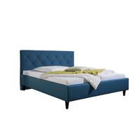 Polsterbett Aiken Blau ca. 200x200 cm - Blau/Schwarz, MODERN, Holz/Textil (200/200cm) - Livetastic