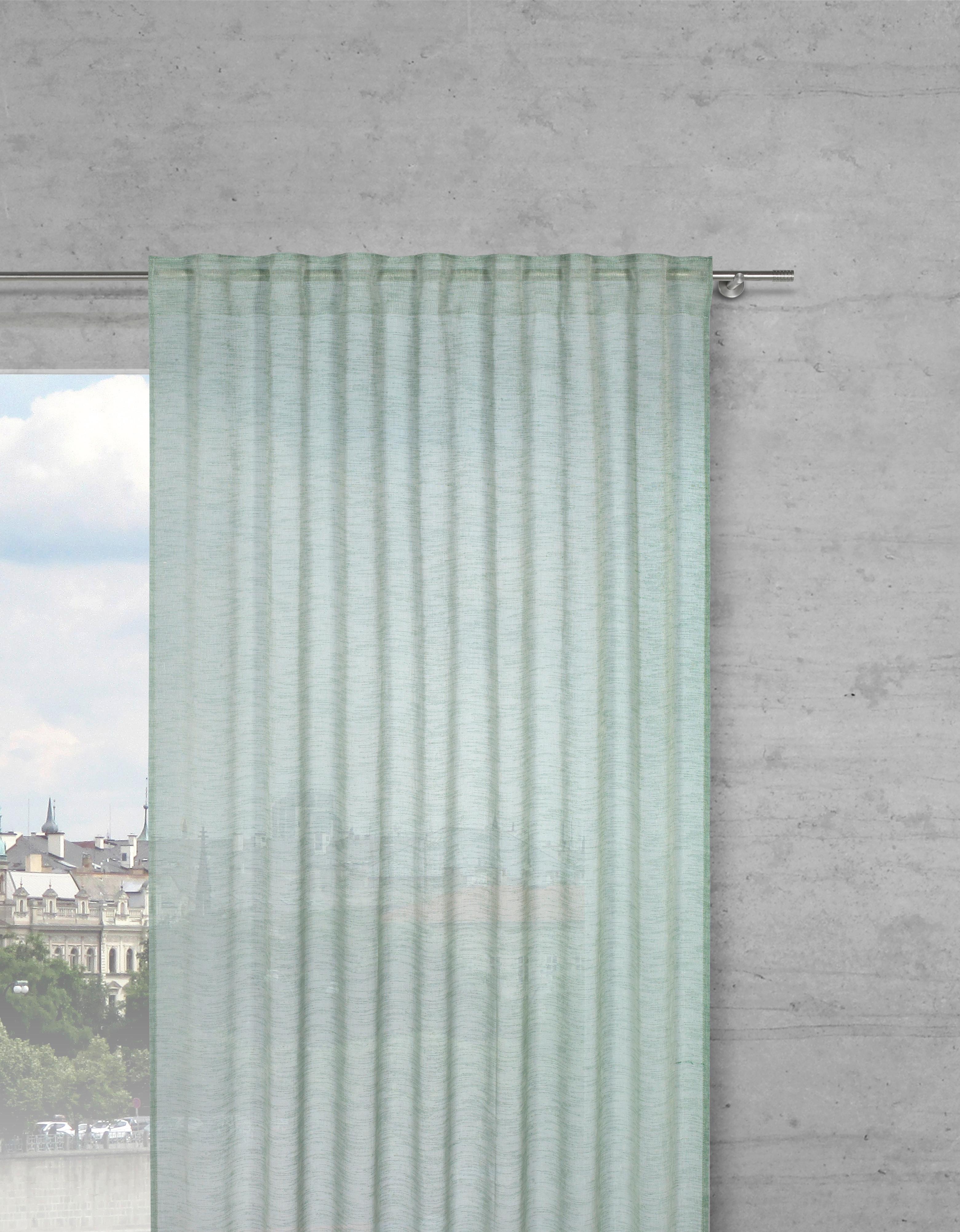 Fertigvorhang Sigrid in Grün ca. 140x300cm - Grün, MODERN, Textil (140/300cm) - Premium Living