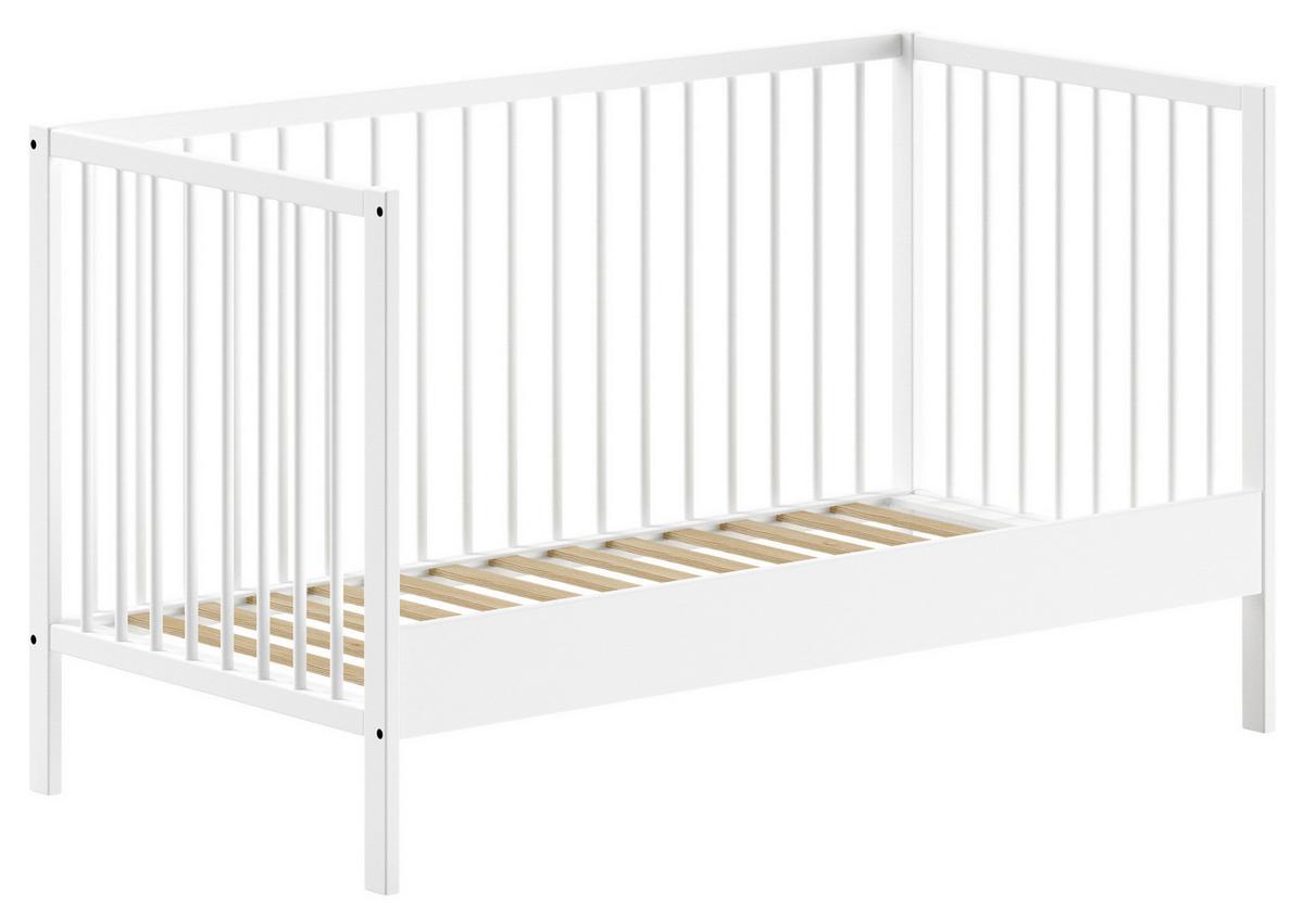 Kinder-/Juniorbett Dino ca. 70x140 cm Weiß - Weiß, MODERN, Holz (70/140cm) - MID.YOU