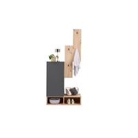 Predsoblje Ciao - hrast Artisan/antracit, Moderno, drvni materijal (80/181/37,9cm) - Modern Living
