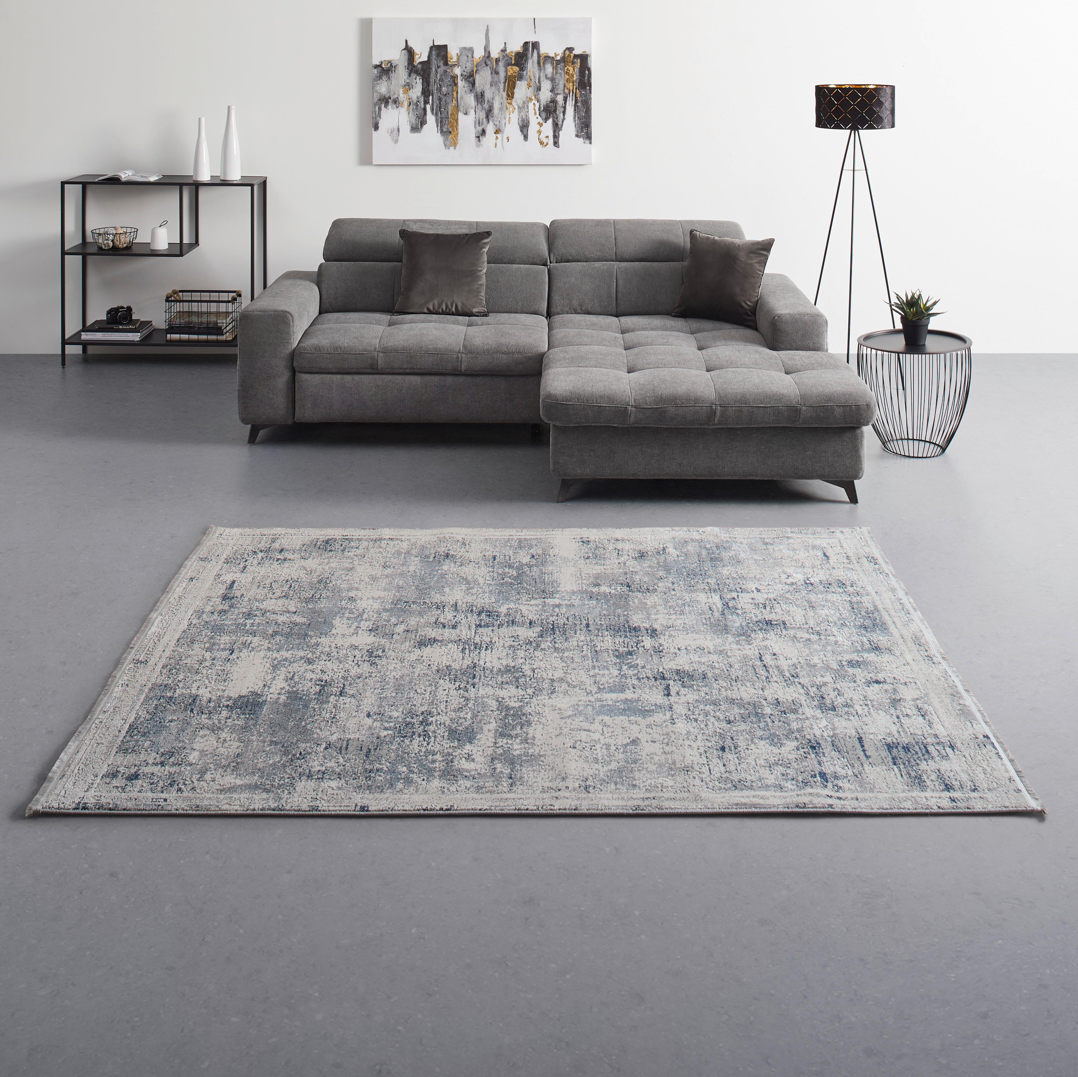 VÄVD MATTA ISVIND - ljusblå/cremefärgad, Klassisk, textil (120/170cm) - Mömax