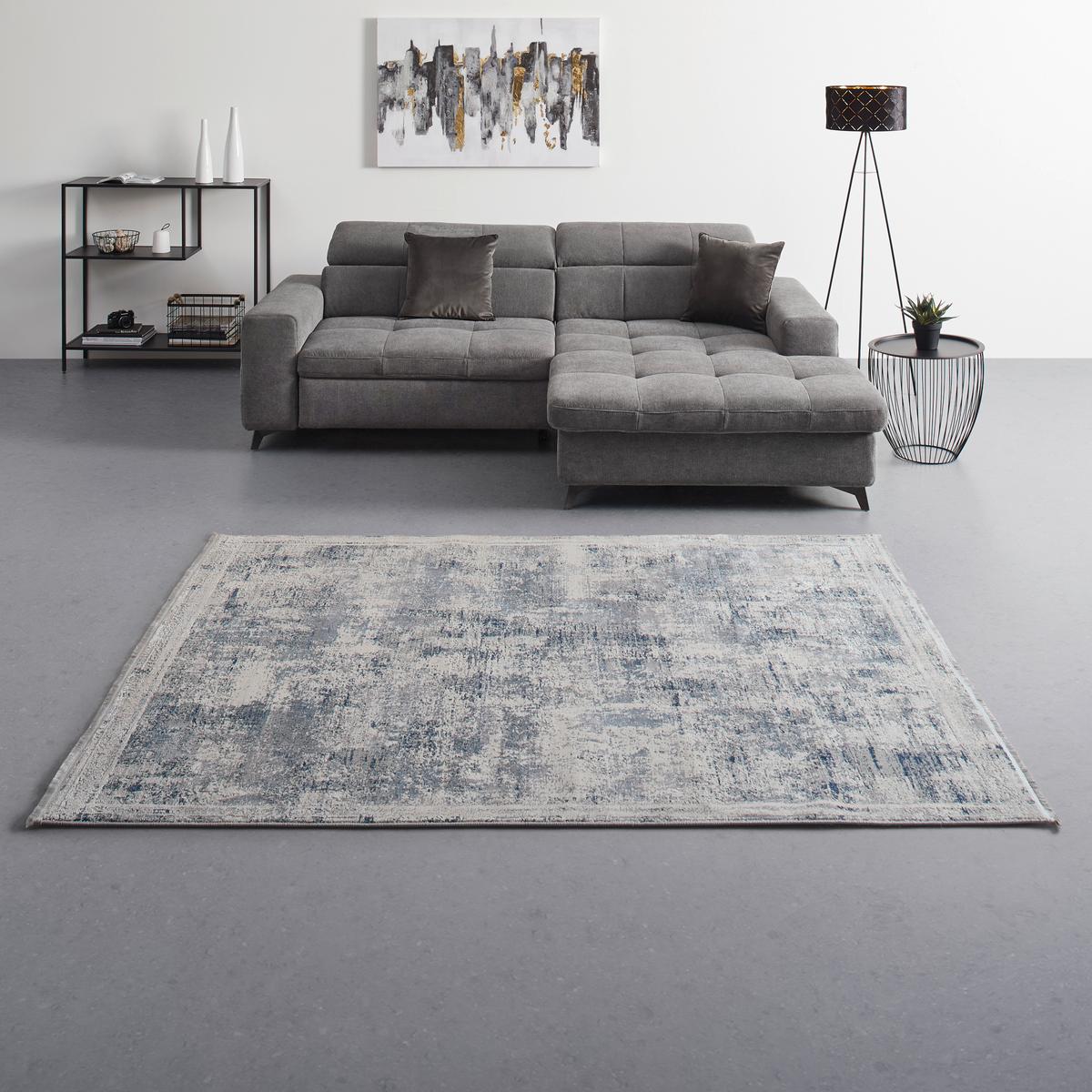 Tkana Preproga Isvind - svetlo modra/krem barve, Konvencionalno, tekstil (160/230cm) - Mömax