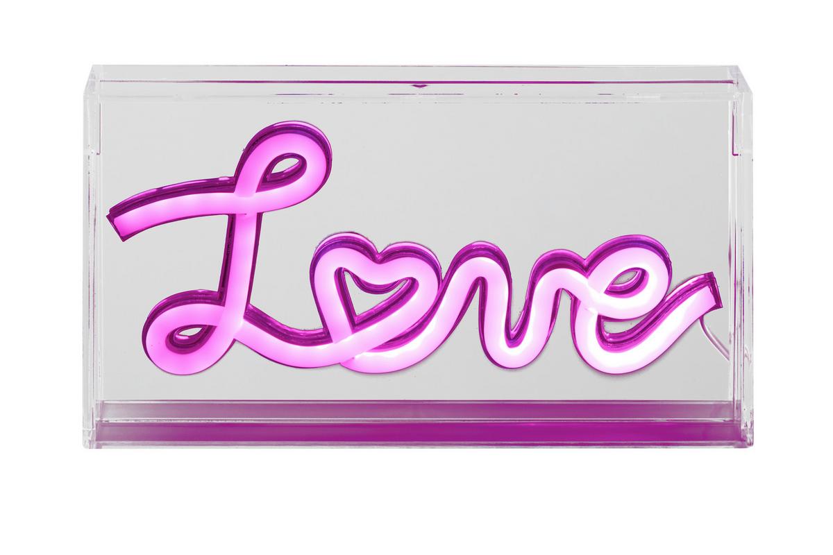 DEKORACJA ŚWIETLNA LED LOVE *SBN* - biały/przezroczysty, Lifestyle, tworzywo sztuczne (23/4/12,7cm) - Novel