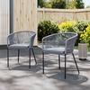 Set Vrtnih Stolov Victor, 2 Kos, Temno Siva - temno siva, Moderno, kovina/tekstil (56/59/78cm) - Bessagi Garden