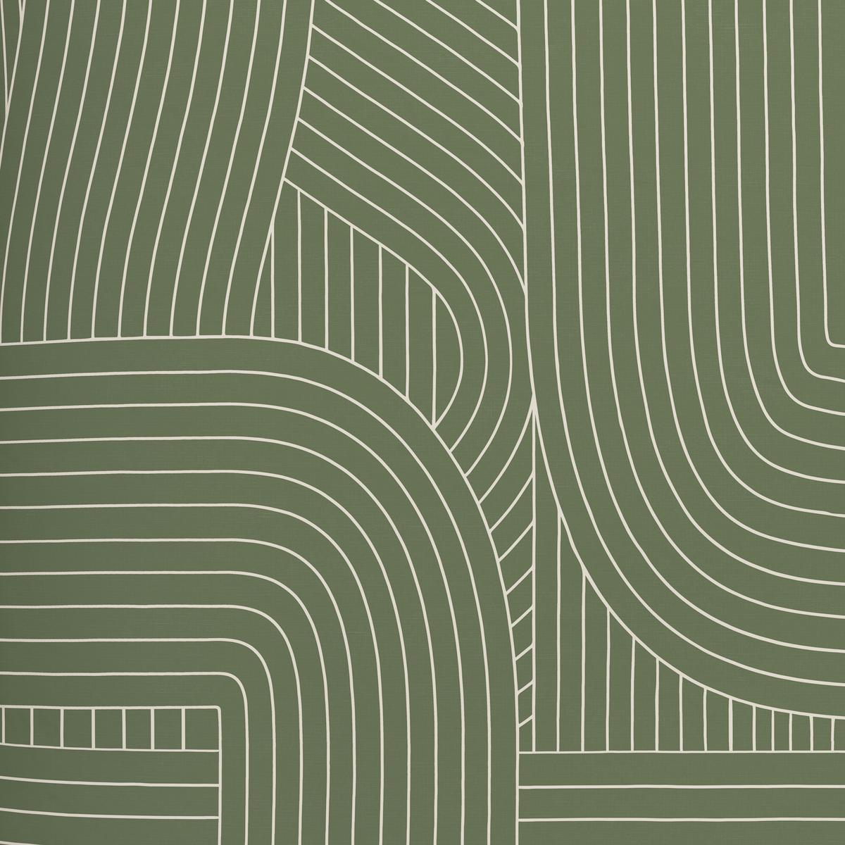 Bettwäsche Scribble ca. 160x210cm - Beige/Grün, Modern, Textil (160/210cm) - Modern Living