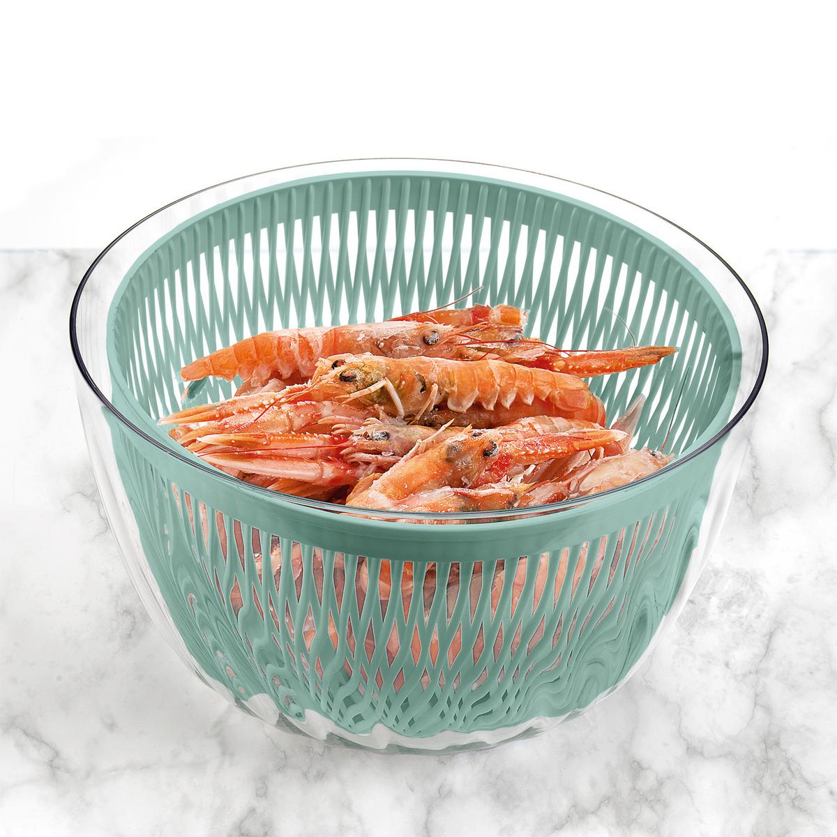WIRÓWKA DO SAŁATY 170900175 - oliwkowa zieleń, Basics (26cm) - GUZZINI