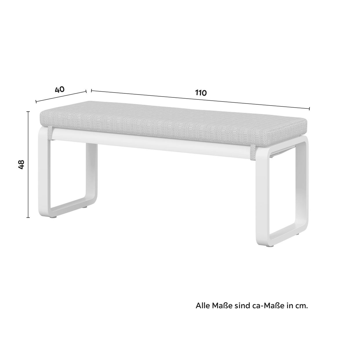 Jedilna Lounge Garnitura Aruba, Krem, Siva, 5-Delno - bela/svetlo siva, Moderno, kovina/umetna masa - Bessagi Garden