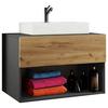 Waschtischkombi Lendas 2-tlg. ca. 80 cm Honigeiche/Anthr. - Honigeiche/Anthrazit, MODERN, Keramik/Holzwerkstoff (80cm) - MID.YOU