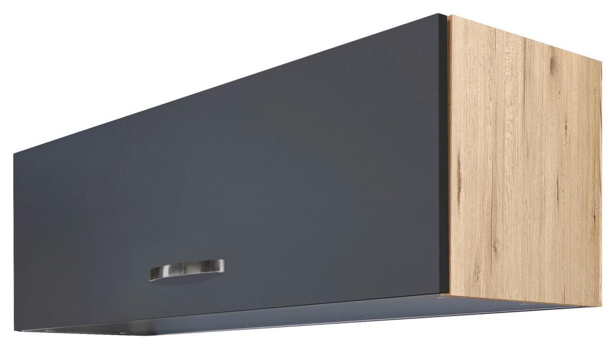 SZAFKA KUCHENNA GÓRNA SHADOW KHW100 - kolor stalowy/ciemnoszary, Modern, materiał drewnopochodny/metal (100/32/32cm) - FlexWell