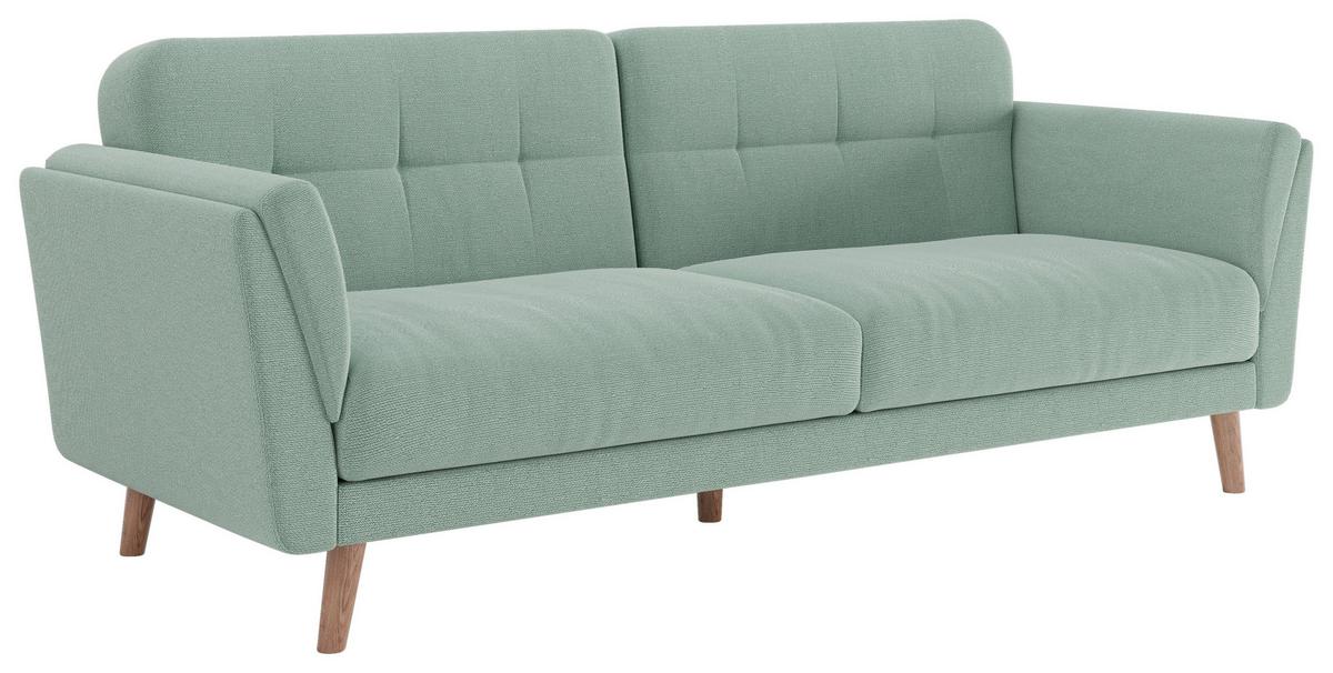 Schlafsofa Helsinki Webstoff ca. 220,5x80,5 cm Mintgrün - Mintgrün, MODERN, Holz/Textil (220,5/88/80,5cm) - MID.YOU