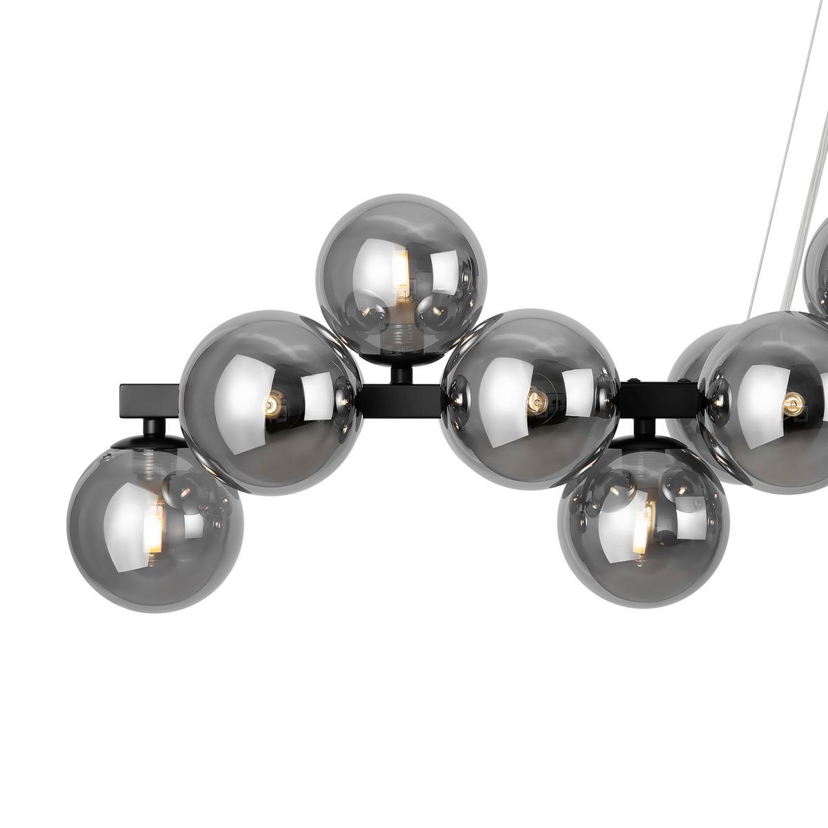 Pendelleuchte Dallas Schwarz max. 28 Watt - Schwarz, Trend, Glas/Metall (23,8/22,8/123,5cm) - MAYTONI