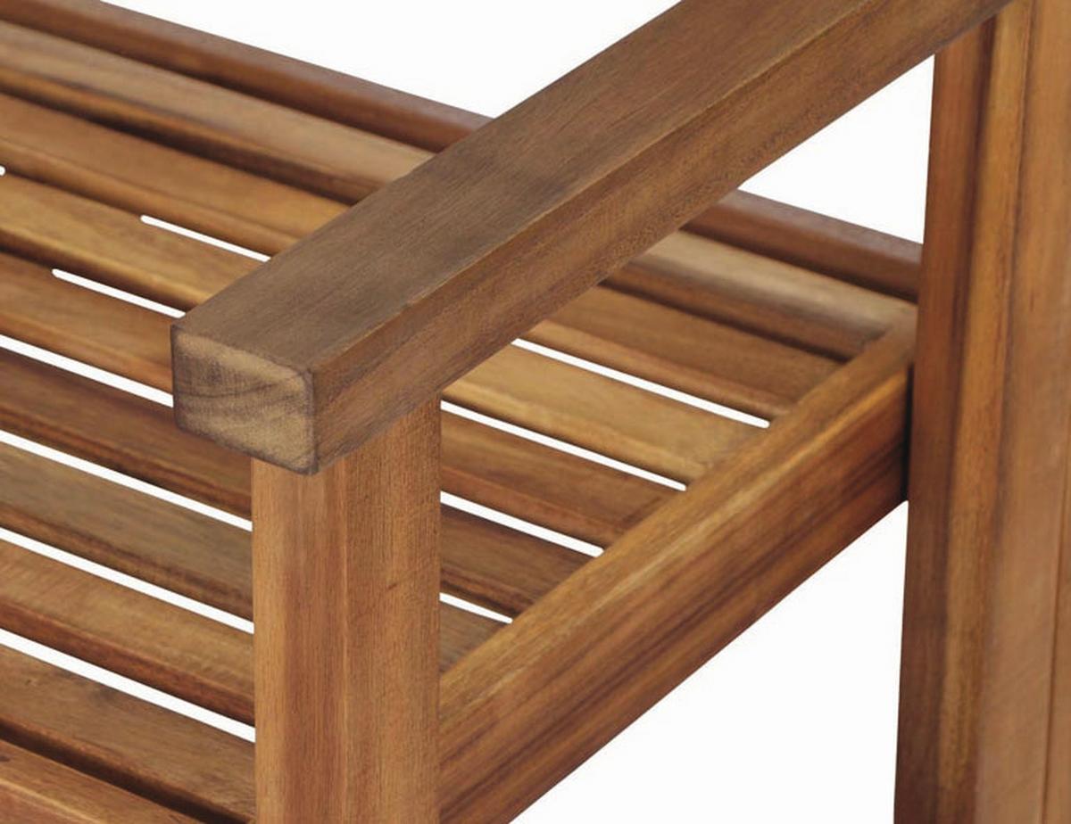 Gartenbank Akazie massiv geölt 508761 - Akaziefarben, MODERN, Holz (120/90/59,5cm) - Siena Garden