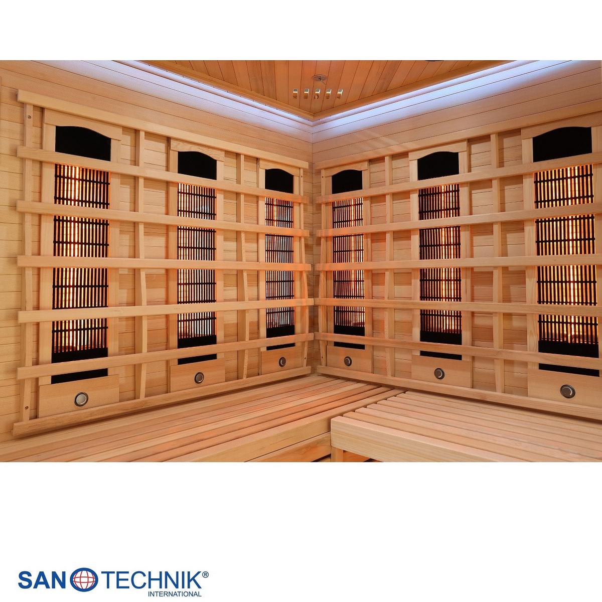Infrarotkabine Deluxe in Braun ca. 150x200x150cm - Braun, MODERN, Holz (150/200/150cm) - Sanotechnik
