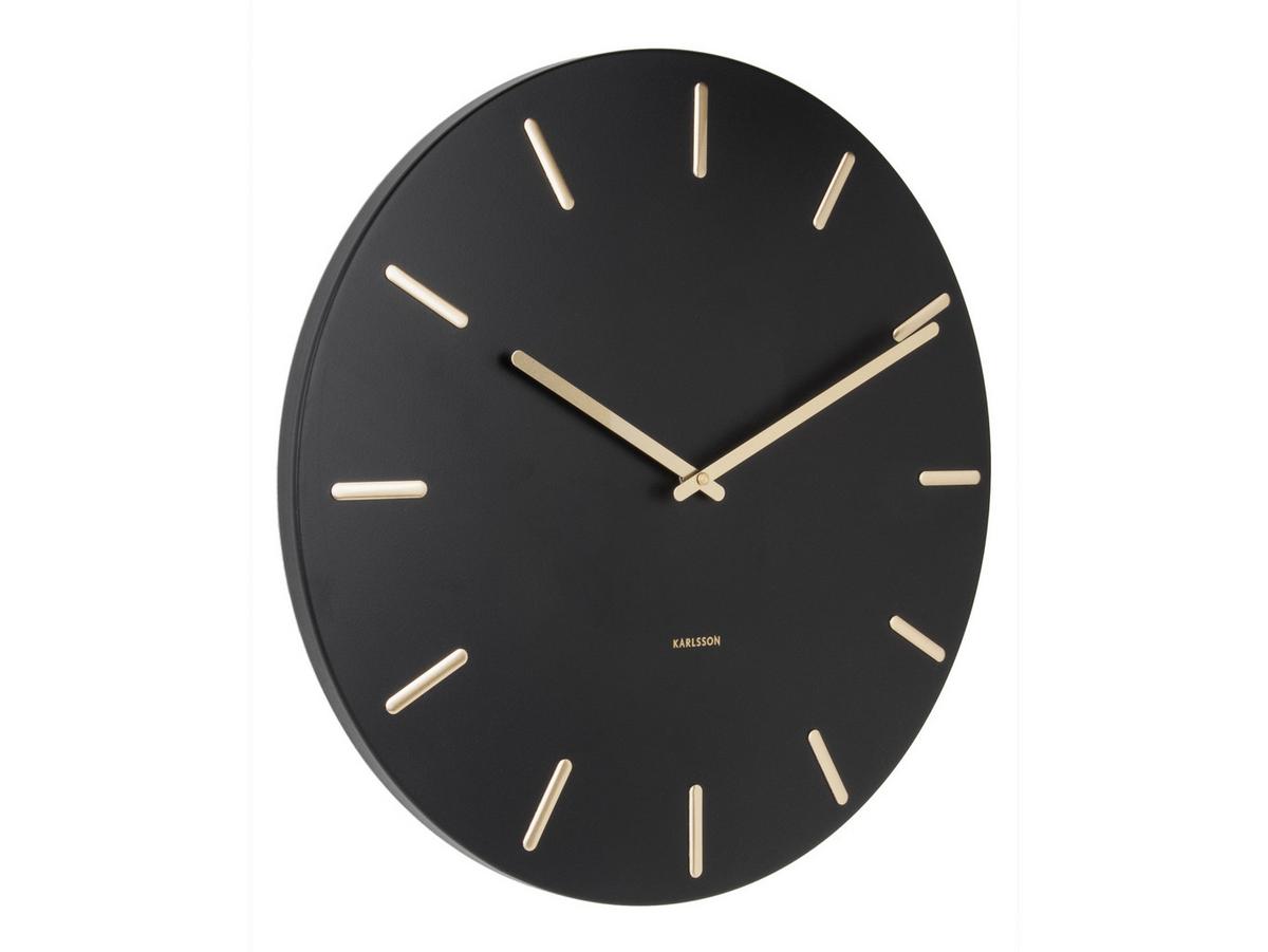 ZEGAR ŚCIENNY KA5716BK - czarny, Basics, metal (45/45/3,5cm) - Karlsson