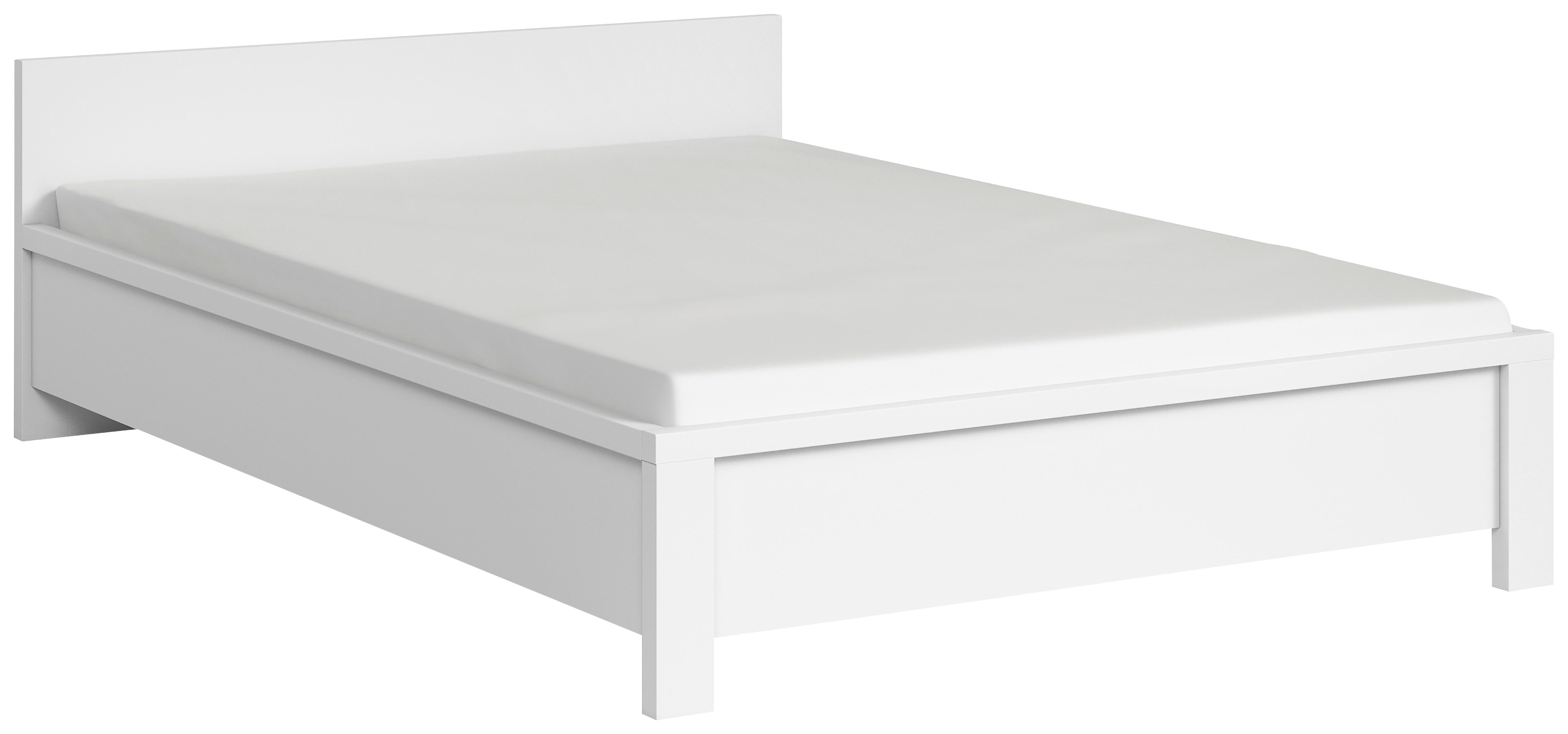 Bett Kaspian ca. 140x200 cm Weiß - Weiß, MODERN, Holzwerkstoff (140/200cm) - MID.YOU