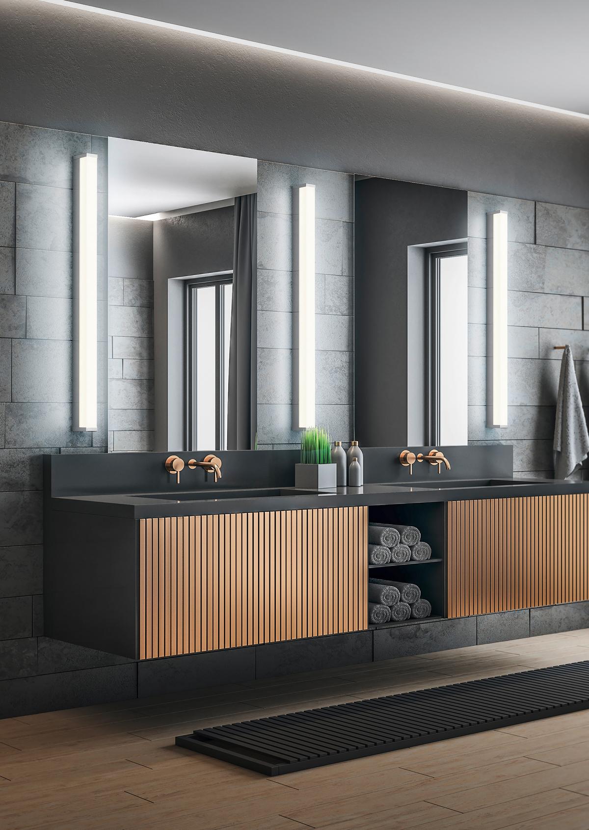 LED-Wandleuchte Fabio in Weiß/Chrom max. 22 Watt - Chromfarben/Weiß, Basics, Kunststoff/Metall (3,8/120/7,9cm) - Trio Leuchten