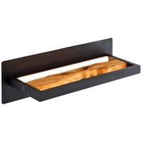 LED-Wandleuchte Chaumont Braun/Schwarz max. 9,5 Watt - Schwarz/Braun, Design, Holz/Metall (15,1/35cm) - Brilliant