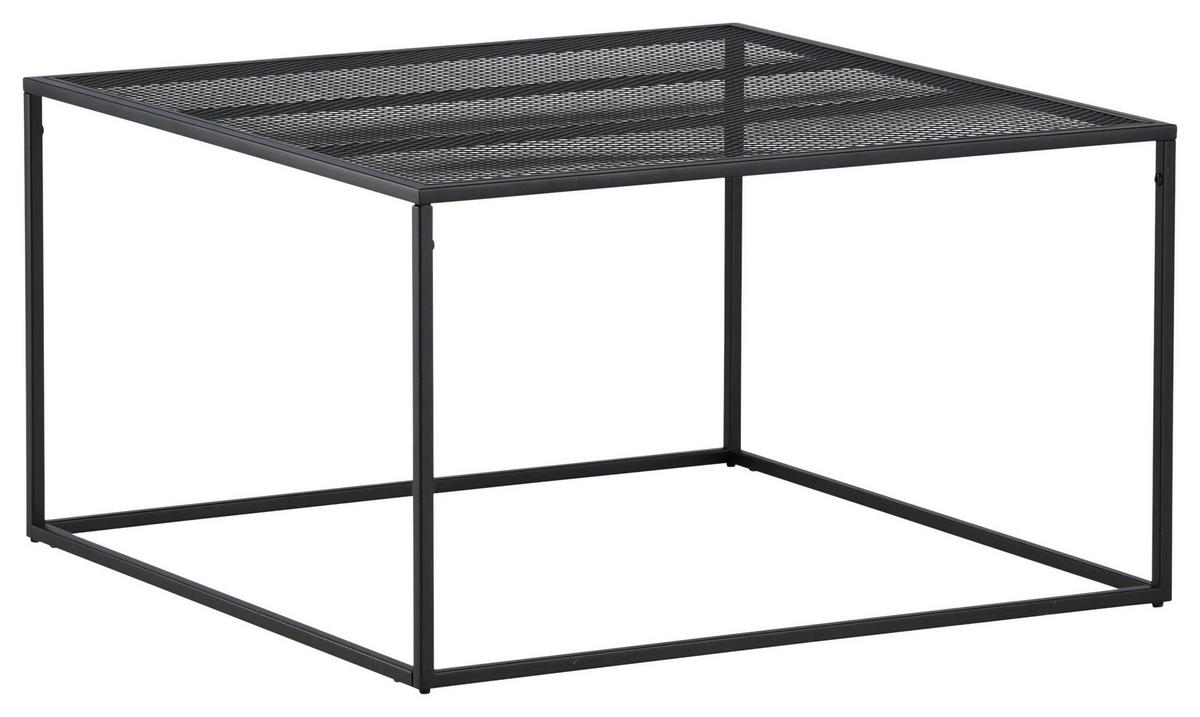 COUCHTISCH NETZ - Schwarz, Design, Metall (80/80/45cm) - Livetastic