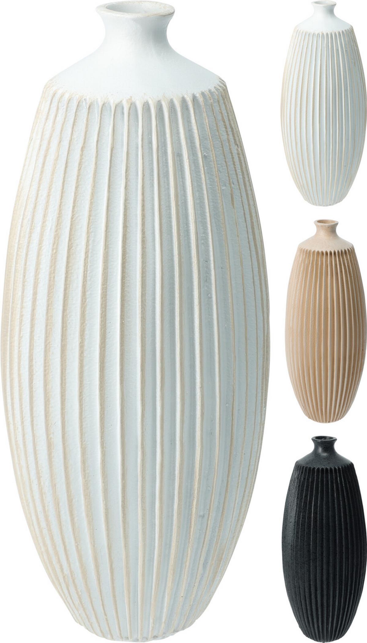 Váza Elle - bézs/fekete, műanyag (12/31cm)