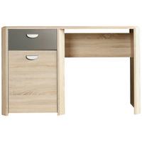 Pisalna Miza Yoop, Barva Hrasta, Antracit - barve hrasta/barve aluminija, Design, leseni material (130/58/74cm) - Carryhome