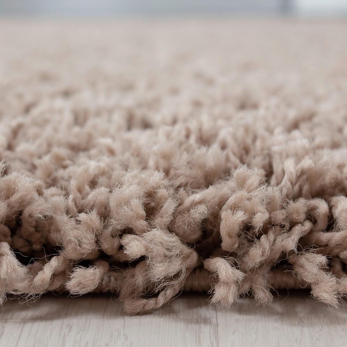 Hochflorteppich Life Braun/Beige Ø ca. 80cm - Beige/Braun, Trend, Textil (80cm) - Novel